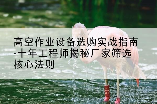 洛阳剪叉式升降机厂家-高空作业设备选购实战指南-十年工程师揭秘厂家筛选核心法则