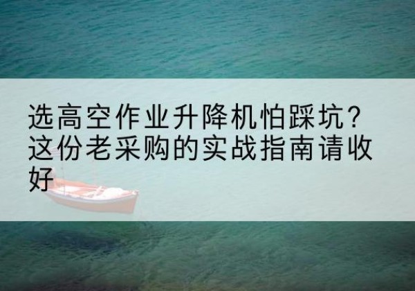 洛阳高空作业升降机厂家推荐-选高空作业升降机怕踩坑？这份老采购的实战指南请收好